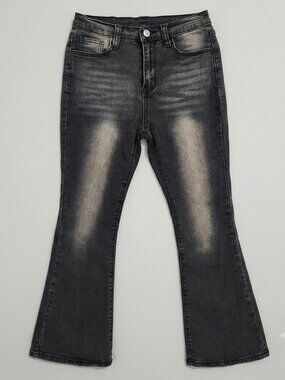 SHEIN Teen Black Acid Wash Flare Jeans🌺